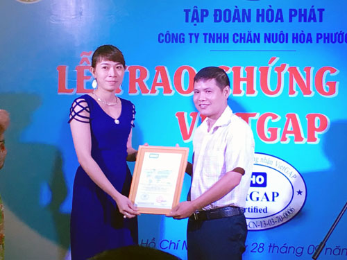 Công ty Hòa Phước nhận Giấy chứng nhận VietGap 